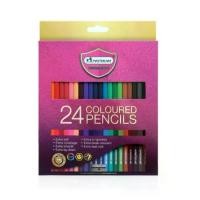ราคา Master Art (มาสเตอร์อาร์ต) ดินสอสีไม้มาสเตอร์อาร์ต แท่งยาว Premium Grade 24 สี (1735343275013342595)