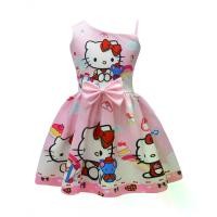 ราคา Sanrio Hello Kitty Dress for Girls | New Princess Dress with Cartoon Digital Print, Single Shoulder Tie Bow, Fashion Popular Clothing for Spring and Summer, Full Print Design (1734345952256821145)
