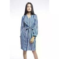 ราคา ESPADA เดรสลายทาง ผู้หญิง สีน้ำเงินเข้ม | Multicolour Monogram Print Dress | 04603 (1734571009183876301)