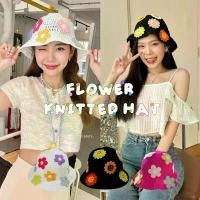 ราคา [COD] [tiktok]littlesoulmate หมวกบักเก็ตถักไหมพรม หมวกถักแฮนด์เมดปักดอกไม้(flower knitted) (1735407144306181813)