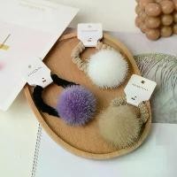 ราคา ยางรัดผมขนมิงค์แท้, ยางรัดผมลูกบอลขนนุ่มน่ารักสไตล์เกาหลี, ที่รัดผม, ยางรัดผม (1734763743797020312)