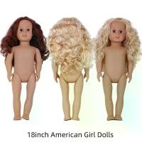 ราคา 【Xrystal】ตุ๊กตาขนาด 18 นิ้ว ตุ๊กตา American Girl วัสดุ PVC แบบจำลองผิวเปลือย ผมหยิก ซิลิโคน ของเล่นตุ๊กตาทารกสำหรับเด็กผู้หญิงอายุ 7–12 ปี (1735071930142983211)