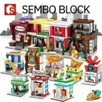 ราคา [ส่งฟรี] ตัวต่อ ร้านค้า Sembo Block ชุดร้านค้า streetview Set 1 (1733296745822258863)