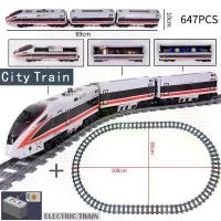 ราคา KAZI ชุดรางรถไฟรถโดยสารเมืองไฟฟ้าพลังงานแบตเตอรี่ เทคโนโลยีขั้นสูง รถเร็ว ชุดบล็อกตัวต่อ ของเล่น DIY สำหรับเด็ก (1735425572135274215)