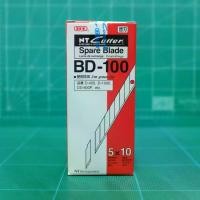ราคา ของใช้สำนักงานและเครื่องเขียนNT Cutter BD-100 ใบมีดคัตเตอร์ (1กล่อง/50 ใบ) ทำมุมเฉียง 30 องศา ใบมีดขนาดมาตรฐาน : 9 มม. (หนา 0.38 มม.) ใช้ร่วมกับคัตเตอร์ด้ามเล็ก CCHAITIP STATION (1735270318532035713)