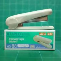 ราคา [พร้อมส่ง] เครื่องเย็บกระดาษแม็กซ์ MAX HD-88 สีเทา ใช้กับลวดเย็บเบอร์ : 8-1M และ 8-5M (หลังโค้ง) เย็บกระดาษได้หนา : 21-22 แผ่น (80 แกรม) ความลึกในการเย็บ : 7 ซม.CCHAITIP STATIONE (1735511231418893706)