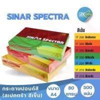 ราคา เศษกระดาษสี (Sèt grà-dàat sǐi)โปร กระดาษ ปอนด์สี(สเปคตร้า) ขนาด A4 หนา 80 แกรม บรรจุ 500 แผ่น (สีเข้ม) (1734611597780879252)