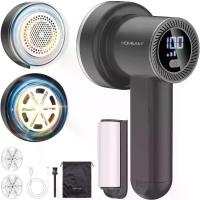 ราคา เครื่องตัดขนผ้าแบบชาร์จได้ เครื่องตัดขนไฟฟ้า HOMEASY พร้อมใบมีด 3 ใบและหน้าจอแสดงผลดิจิทัล LED เครื่องตัดขนผ้าสำหรับเสื้อสเวตเตอร์ โซฟา และเฟอร์นิเจอร์ (สีเทาเข้ม) (1735400745263400735)