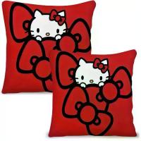 ราคา SANRIO หมอนข้างลายแมวติดริบบิ้นสีแดง ดีไซน์น่ารัก พิมพ์สองด้าน แบบไม่มีไส้ เหมาะสำหรับโซฟา/เตียง ตกแต่งบ้าน จำนวน 1 ชิ้น (รหัส HOT NYRD KHG 121) (1734897212506080847)