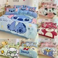 ราคา ชุดเครื่องนอน คิตตี้ Hello Stitch Lotso Mickey 3IN1 ปลอกผ้านวม เตียง ปลอกหมอน คุณภาพระดับพรีเมียม เหมาะสำหรับห้องนอน ซักได้ (1733194252137170793)