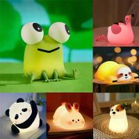 ราคา โคมไฟตั้งโต๊ะ LED ลายน่ารักสัตว์ ไฟกลางคืนสำหรับเด็กเล็ก ของเล่นซิลิโคน เหมาะเป็นของขวัญ ตกแต่งห้องนอน/ข้างเตียง/โต๊ะ โคมไฟอารมณ์ชาร์จได้ (1735266192214754829)