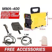 ราคา [Tiktok]ตู้เชื่อมจิ๋ว ได้บาร์อะไรตู้เชื่อม ตู้เชื่อม Inverter IGBT รุ่นใหญ่ MMA-350/MMA-400 ตู้เชื่อมไฟฟ้า รุ่นสีเหลือง การเชื่อม สะดวกในการพกพา สวิตช์ปุ่มกดเดี่ยว ตู้เชื่อมเหล็ (1734010022280791425)