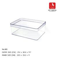 ราคา boxbox No.885 L (ไม่เจาะรู) ขนาด 21.4 x 30.4 x 11.7 ซม.กล่องพลาสติกใสอเนกประสงค์ กล่องเก็บของ กล่องใส กล่องพลาสติก (1735475853695354762)