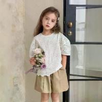ราคา เสื้อตุ๊กตาผ้าฝ้ายแท้ Tutu Little Elephant คอลเลคชั่นใหม่ฤดูร้อน 2026 เสื้อผ้าเด็ก แขนพอง เสื้อแขนสั้นลายฉลุสไตล์ฝรั่งเศสสำหรับเด็ก (1734722980828055031)