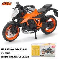 ราคา 1:18 KTM 1290 Super Duke โมเดลรถมอเตอร์ไซค์คลาสสิก โมเดลรถโลหะผสม ของเล่นเด็ก รถมอเตอร์ไซค์โมเดลของขวัญ (1734189527450748322)