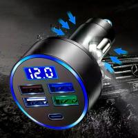ราคา ที่ชาร์จแบตในรถ 4usb จอแสดงผลดิจิตอล LED สำหรับรถยนต์ เครื่องวัดแรงดันไฟฟ้า 3A พร้อมจอแสดงผล LED แรงดันไฟฟ้าแอมป์ เหมาะสำหรับตรวจสอบแบตเตอรี่รถยนต์ Fireod (1732246592855050928)