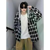 ราคา ของขวัญสำหรับผู้ชาย, แฟชั่นผู้ชาย, เสื้อผ้าลำลองสำหรับผู้ชาย, เสื้อแจ็คเก็ตมีฮู้ดลายตารางสีขาวดำสำหรับผู้ชาย, ดีไซน์คลาสสิกสีขาวดำ, ชุดลำลองคลาสสิกทันสมัยสำหรับทุกวัน (1734478849871480749)