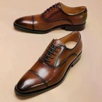 ราคา รองเท้าผู้ชาย, รองเท้าทางการ, สไตล์ Oxfords ชาย, หนังแท้, รองเท้าทำงานผู้ชาย, สง่างาม, เหมาะสำหรับงานแต่งงาน, รองเท้าส้นเตี้ย, การออกแบบแบบผูกเชือก (1731052390608374538)