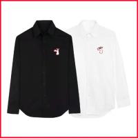 ราคา VIPSHIRT เสื้อเชิ้ต เสื้อเชิ้ตผู้ชาย เสื้อสีขาว ดำ ลายหมาแว่นสีแดง มีบริการเก็บปลายทาง (1734278536448477135)
