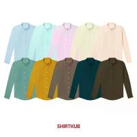 ราคา SHIRTKUB [M-4XL] เสื้อเชิ้ต คอจีน แขนยาว OXFORD SHIRT เสื้อเชิ้ตผู้ชาย ทำงาน สีพาสเทล สีเขียว เชิ้ตครับ 20 โทนสี COD (1731772754972214333)