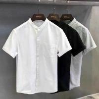 ราคา 【สินค้าขายดีอันดับ 1】 ❇เสื้อเชิ้ตผู้ชาย คอจีน แขนสั้น ผ้าลินินคอตตอน✪ (1735077128060568764)