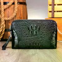 ราคา กระเป๋าสตางค์ผู้ชาย Klac หนังแท้ ล็อกป้องกันการโจรกรรม ลายจระเข้ กระเป๋าถือ หนังแท้ สำหรับกระเป๋าผู้ชาย (1735155016714716278)