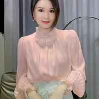 ราคา เสื้อทำงานสีขาว, แฟชั่นผู้หญิง, ผ้าซาติน, ไซส์ใหญ่, หรูหรา, แขนยาว, สีขาว, สินค้าใหม่ (1734538637646267871)