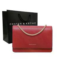 ราคา CHAFER&KETHE(ของแท้) กระเป๋าสะพายข้าง แฟชั่นผู้หญิง สายโซ่กระเป๋าสะพายไหล่ เป้ ใบ ใหญ่ (1734517569798899130)