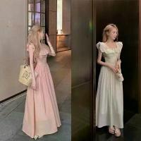 ราคา ชุดเดรส เดรสยาวชีฟอง เดรสชมพูลายผีเสื้อ ชุดเดรสผู้หญิง ชุดเดรสยาว ชุดเดรสสีขาว (1735396246800532748)