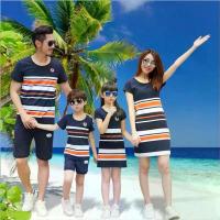 ราคา ชุดเซ็ตครอบครัวแบบเข้าชุดสำหรับคู่รัก เสื้อยืดผู้ชาย ชุดเดรสผู้หญิง กางเกงขาสั้น สำหรับเด็กผู้ชาย (1733916851760432257)