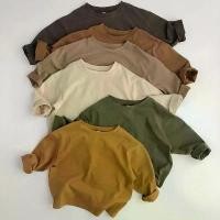 ราคา เสื้อยืดเด็กผู้หญิงสีพื้นใหม่สำหรับฤดูใบไม้ร่วง เสื้อยืดเด็กผู้หญิงแขนยาวผ้าฝ้าย แฟชั่นเด็ก (1735243886315341059)