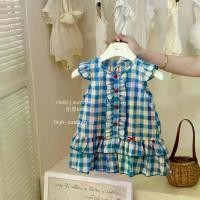 ราคา ชุดเด็กผู้หญิง สไตล์เกาหลี ชุดฤดูร้อน สไตล์ใหม่ แฟชั่นเด็ก ผ้าฝ้ายแท้ เดรสเสื้อกั๊กลายสก๊อตสีน้ำเงิน สำหรับเด็กผู้หญิง (1732633050142181355)