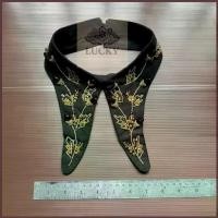 ราคา ปกเสื้อถอดได้ ปักลูกปัดลายดอกไม้ สีดำ แฟชั่นวินเทจ| ร้าน LUCKY (1734544430538982611)
