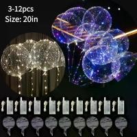 ราคา ลูกโป่ง 【balloon】 ชุด 3 ชิ้น/12 ชิ้น ลูกโป่งไฟ LED แสงเรืองในที่มืด โปร่งใส ลูกโป่ง Bobo พร้อมสายไฟสำหรับตกแต่งงานเลี้ยงและเทศกาล (1735378329748932197)