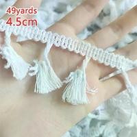 ราคา ลูกไม้สีขาว 49 หลา สำหรับตกแต่งและเย็บผ้า ชุดเดรส เสื้อผ้า การเกงใน ผ้า ริบบิ้น ถัก ยืดหยุ่น ฝ้าย (1733812439828432236)