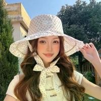ราคา สบายๆ ลายจุด หมวกชาวประมงสำหรับผู้หญิง ลูกไม้ ริบบิ้น หมวกกันแดด ปีกกว้าง ผ้าฝ้าย หมวกกันแดดฤดูร้อน เด็กผู้หญิง (1734390372971481014)
