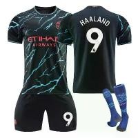 ราคา ชุดฟุตบอลทีมแมนเชสเตอร์ซิตี้ที่สอง 24 หมายเลข 9 เสื้อฮาลันด์ ชุดหมายเลข 17 เดอ บรอยน์ ชุดเด็กพิมพ์ตามสั่ง สั่ง ซื้อ ออนไลน์ เสื้อกีฬา คอวี พิมพ์ลาย เสื้อ บาเซโลน่า แจม ครีม น้องใบโพธิ์เสื้อกีฬา (17338