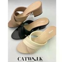 ราคา รองเท้าส้นสูงส้นหนา 2 นิ้ว มี3สี ดำ กากี ครีม (Mag) งานเนี้ยบ (1734986884141123334)