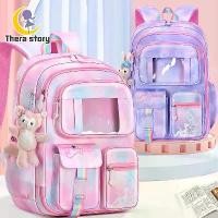 ราคา - กระเป๋านักเรียนนักเรียนหญิง กระเป๋านักเรียนเจ้าหญิง ผ้าใบ กันน้ำ ไหล่คู่ กระเป๋าเป้สะพายหลัง (1734588260290036890)
