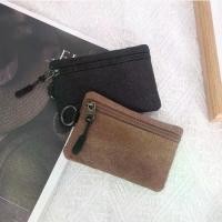 ราคา กระเป๋าใส่เหรียญผ้าแคนวาสขนาดเล็ก สีพื้น มีซิป ใส่กุญแจ/บัตร/เงิน/เหรียญ ใช้ได้ทั้งผู้ชายและผู้หญิง (1734848167428654377)