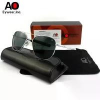 ราคา แว่นกันแดดผู้ชาย AO รุ่น Pilot สไตล์วินเทจ/เรโทร แนวการบิน แบรนด์ American Optical มาพร้อมกล่องเดิม (1734436698616530457)
