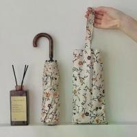 ราคา เรโทร อัตโนมัติเต็มรูปแบบ/แบบแมนนวล ร่มพับกันฝน ป้องกันรังสียูวี ด้ามจับโค้ง ร่มกันแดด พร้อมถุงเก็บของ กันน้ำ ร่มพกพา สำหรับผู้หญิง (1735197121388381239)