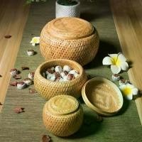 ราคา ธรรมชาติตามธรรมชาติ สองชั้น ตะกร้าสานไม้ไผ่ เรโทร สไตล์ชนบท กล่องชาชา พร้อมฝาปิด งานทำมือ โถเก็บอาหารไม้ไผ่ Ftuit (1733881798291719925)