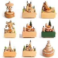 ราคา ccpian เครื่องกล งานฝีมือไม้ กล่องดนตรีไม้ ม้าหมุน เรโทร กล่องดนตรีหมุน ของตกแต่งกล่องดนตรี ของสะสม (1735495364755228640)