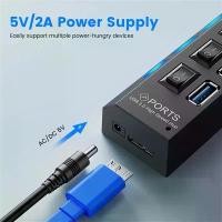 ราคา สายเคเบิล USB 3.0 และ USB 2.0 แบบมัลติพอร์ต อุปกรณ์แยกสัญญาณ USB 4/7 พอร์ต พร้อมสวิตช์ สำหรับคอมพิวเตอร์ตั้งโต๊ะและแล็ปท็อป อุปกรณ์เสริม (1734248566252733646)