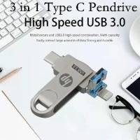 ราคา ร้านไทย❤ Hp แฟลชไดรฟ์ Usb 1TB Otg 3-in-1 หน่วยความจํา Usb 512GB Usb Pendrive สําหรับโทรศัพท์ เมมโมรี่สติ๊ก มีประกันมีปลายทาง (1730708326637276063)