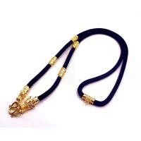 ราคา จัดส่งจากประเทศไทย Hot Item สร้อยคอผู้ชาย N027, สร้อยคอเชือก, สร้อยคอจี้พระพุทธเจ้า, สร้อยคอเชือกร่ม, ขนาด 3 มม. ยาว 24 นิ้ว แขวน 2 พระเครื่อง แบ่งทอง รูปหัวมังกร เชือกร่ม ชุบทองไมครอน (17346139567231