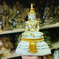 ราคา พระพุทธรูปสมเด็จองค์ปฐม(พิมพ์ใหม่)สีขาวทาทอง (หน้าตัก5นิ้ว สูง25ซม.)ผ่านพิธีพุทธาภิเษกเสาร์ 5 วัดท่าซุง เช่า พระเครื่อง ออนไลน์ หลวงพ่อเจริญ (1734507069713974698)