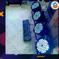 ราคา ยกชุด PAR 4 ตัว พร้อม DMX 512 ไฟ LED ไฟพาร์ 54x3W 3w RGBW disco lights ไฟเวที ไฟดิสโก้เธค (1734665860518282671)
