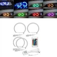ราคา ไฟ LED ตานางฟ้าสำหรับรถยนต์, RGB หลากสี, 131 มม., Halo ครึ่งวงกลม, เหมาะสำหรับ BMW 3-Series E36 1990-2000 และ E46, ไฟหน้า (1732396565459404315)